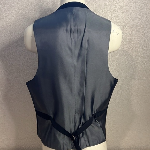 JF Ferrar Modern Fit Black Suit Vest Men’s Medium – Sleek Formalwear - Picture 7 of 9